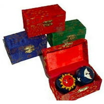 Chinese Celestial Health Balls w/Chimes -Stress Relief Sun & Moon