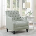 thumbnail image 2 of Picket House Furnishings Perry Button Tufted Accent Chair in Pumice, 2 of 9