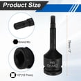 thumbnail image 2 of Socket de Bit Hexagonal de Impacto de 1/2" Uxcell de 6mm de Acero CR-MO con Pasador de Seguridad para Adaptador de Conductores de Taladro Eléctrico, 2 of 7