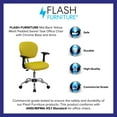 thumbnail image 4 of Emma + Oliver Mid-Back Yellow Mesh Padded Swivel Task Office Chair and Arms, 4 of 7