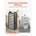 thumbnail image 3 of VEVOR Plastic Storage Organizer 10-Tier Large Capacity with Organizer Top Black Frame, 3 of 9