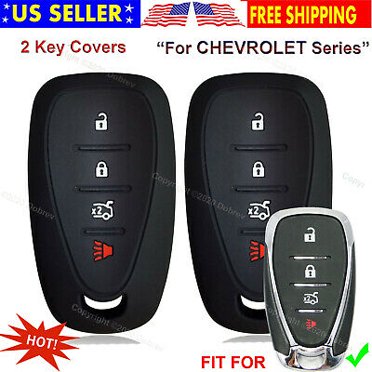 Silicone Rubber Key Fob Cover For 2017-2019 Chevrolet Malibu Remote - Protective Skin Case 6 thumbnail image
