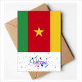 thumbnail image 1 of Cameroon National Flag Africa Country Welcome Back Greeting Cards Envelopes Blank, 1 of 3