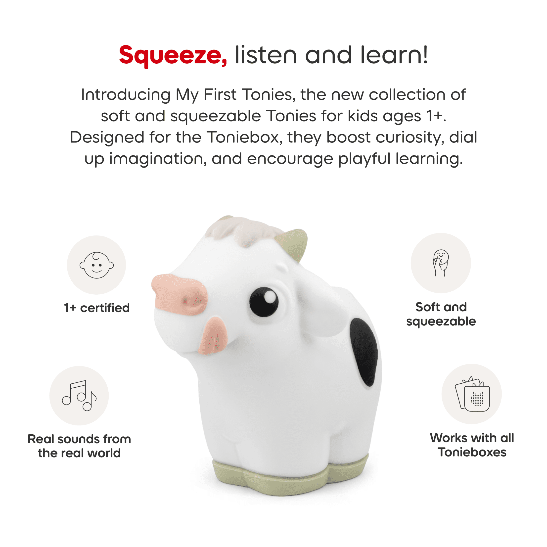 Tonies Cow My First Tonie Soft Audio Toy, Ages 1+ photo 8