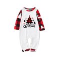 thumbnail image 3 of Odeerbi Christmas Pajamas for Family Plaid Holiday Long Sleeve Family Christmas Pajamas Matching Sets Infant Fashion Plaid Print Blouse Tops Pants Sleepwear Xmas Family Matching PJs Set Red, 3 of 3