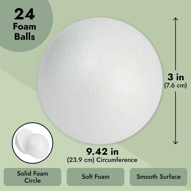 Yiwula Colorful Styrofoam Balls Mini Foam Balls Decorative Ball DIY Craft Supplies, White