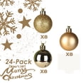 thumbnail image 4 of haozzaw 24Pcs Christmas Tree Balls Ornaments for Xmas Christmas Tree 30mm/1.18" Shatterproof Christmas Tree Decorations Hanging Ball for Holiday Wedding Party Christmas Decorations, 4 of 5
