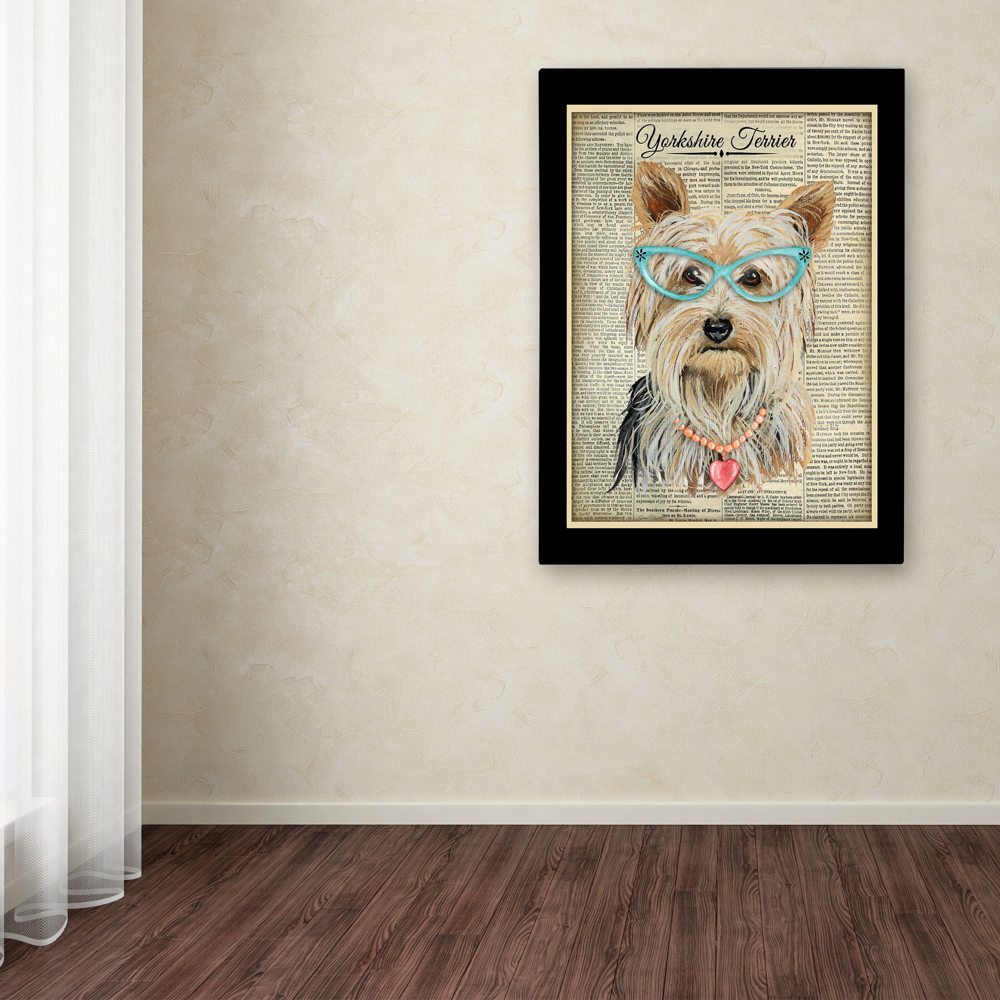 Trademark Fine Art 'Yorkshire Terrier' Canvas Art by Jean Plout