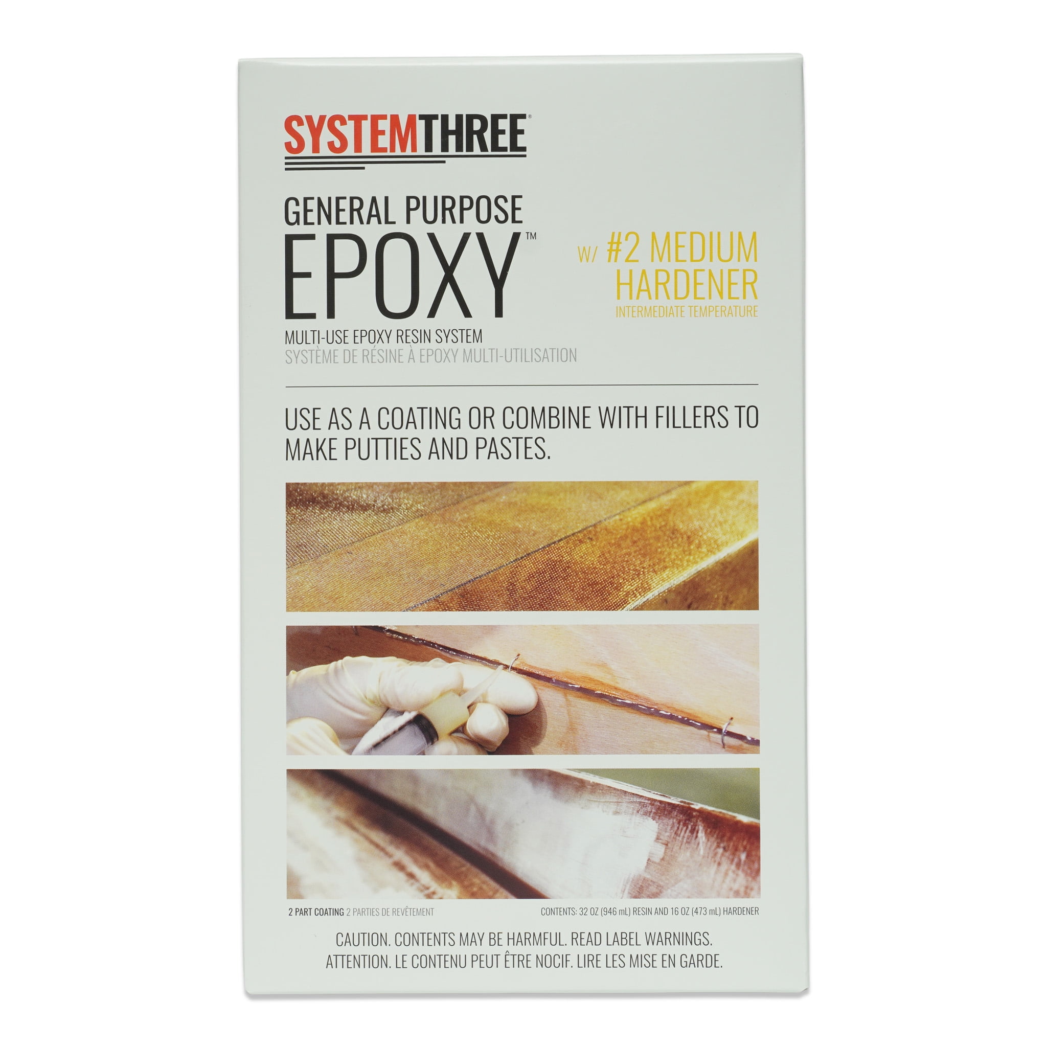 System Three General Purpose Epoxy, Medium Hardener, 1.5 Quart Kit