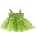 thumbnail image 2 of Bébé Filles Robe 3D Papillon Ruché Sans Manches Couches Robe Cami Été Casual Vêtements Princesse Robe, 2 of 5