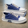 thumbnail image 4 of Men's Two-Tone Canvas Platform Casual Shoes Breathable Summer Fashion Walking Sneakers, 4 of 5