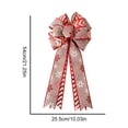 thumbnail image 3 of Lazo decorativo de color caqui con copos de nieve, lazo de lino de doble capa para Navidad, lazo de lino para Navidad, lazo navideño de rendimiento comprobado, 3 of 6