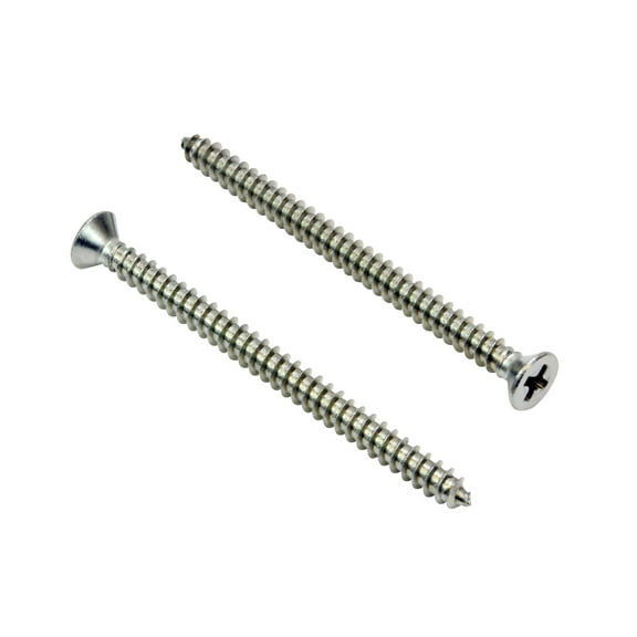 #14 X 1-1/2'' Stainless Flat Head Phillips Wood Screw, (25 pc), 18-8 (304) Stainless Steel Screw by Bolt Dropper