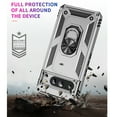 thumbnail image 6 of For Google Pixel 8A Rugged Case ,Heavy Duty Shockproof Body Phone Cover Built in Metal Rotated Magnetic Ring Holder Kickstand,Dual Layer Military-Grade Drop protection,Silver, 6 of 7