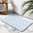 thumbnail image 3 of 20x32in Luxury Checkered Bath Rug | Absorbent, Soft Microfiber | Non-Slip Comfort for Your Bathroom Floor, 3 of 5