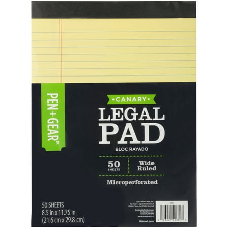 Pen+Gear™ Canary 50 Sheet Legal Pad