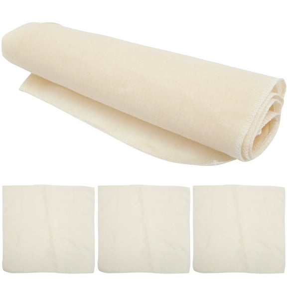 KONTONTY Set of 4 Reusable Cheesecloths for Straining Tofu, Soybean Milk, and Cooking Use