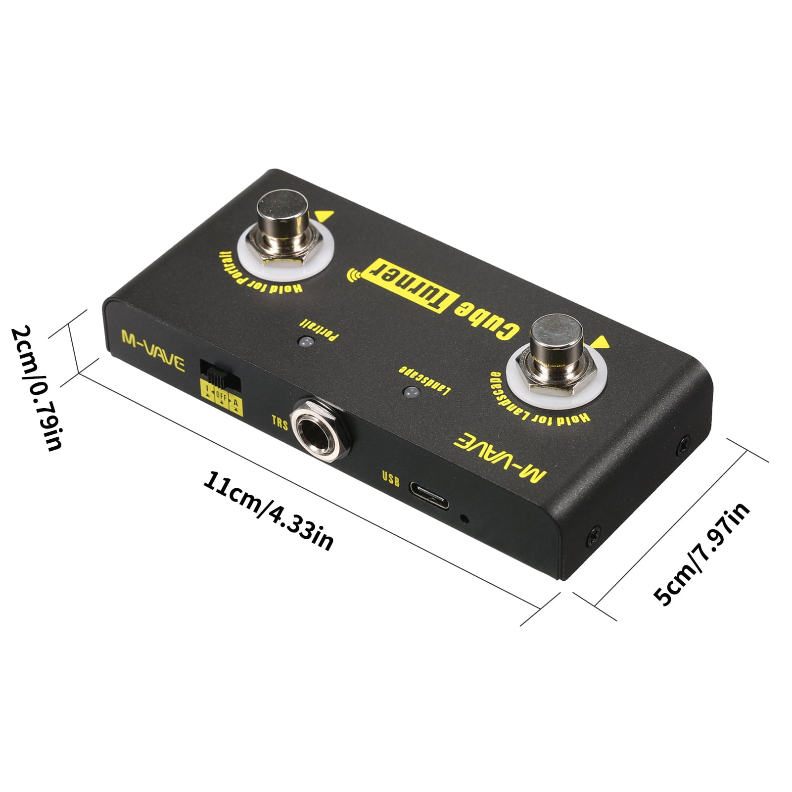 M-VAVE Cube Turner Wireless Page Turner Pedal Rechargeable Sheet Turner Supports Looper Connection Compatible with Android iOS Smartphones Tablets