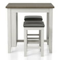 thumbnail image 4 of Furniture of America Maran 3-Piece Counter Height Dining Set, White, 4 of 10