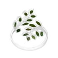 thumbnail image 4 of AeraVida Peaceful Olive Branch Sterling Silver & Abalone Shell Inlay Wrap Ring - 8, 4 of 5