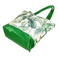 thumbnail image 3 of Large Fashion Print Zippered Top Tote 17 x 14 x 6 - Personalized Custom Monogram or Name Embroidery Available Green Paradise Palm, 3 of 4