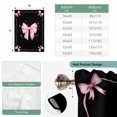 thumbnail image 6 of Valentine's Day Balloon Curtains for Living Room/French Door, Pink Bowknot Ribbon on Black Mother's Day Tie Up Curtains 63 Inch Length Energy Saving Kitchen Curtains Shades for Windows 42"x63", 6 of 8