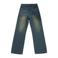 thumbnail image 6 of WERYOUNG Women's Casual Pants Solid Color High Waist Everyday Wear Relaxed Fit Wide Leg Denim Trousers Party Night Versatile Cozy Pant, 6 of 6