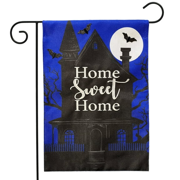 Briarwood Lane Home Sweet Haunted Home Burlap Garden Flag