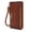Brown, variant on Wrangler Long Wallet for Women RFID Blocking Large Capacity Clutch Purse Wristlet Card Holder with Zipper, Turquoise