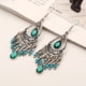 thumbnail image 5 of Censtreet Bohemian Long Tassel Turquoise Beads Water Drop Dangle Earrings For Women Vintage Copper Coil Necklace Mujer Exaggerated Earring, 5 of 7