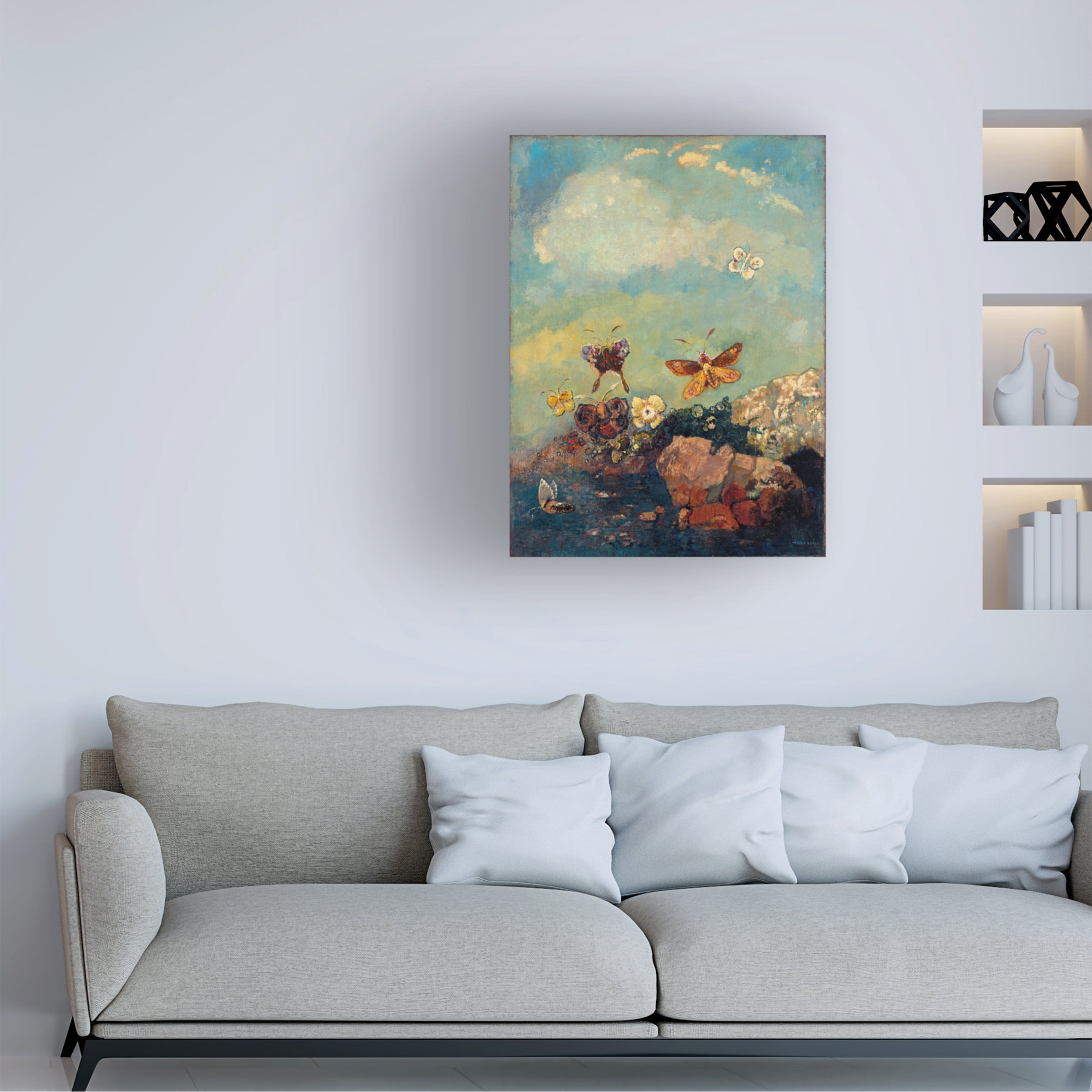 Odilon Redon 'Butterflies' Canvas Art