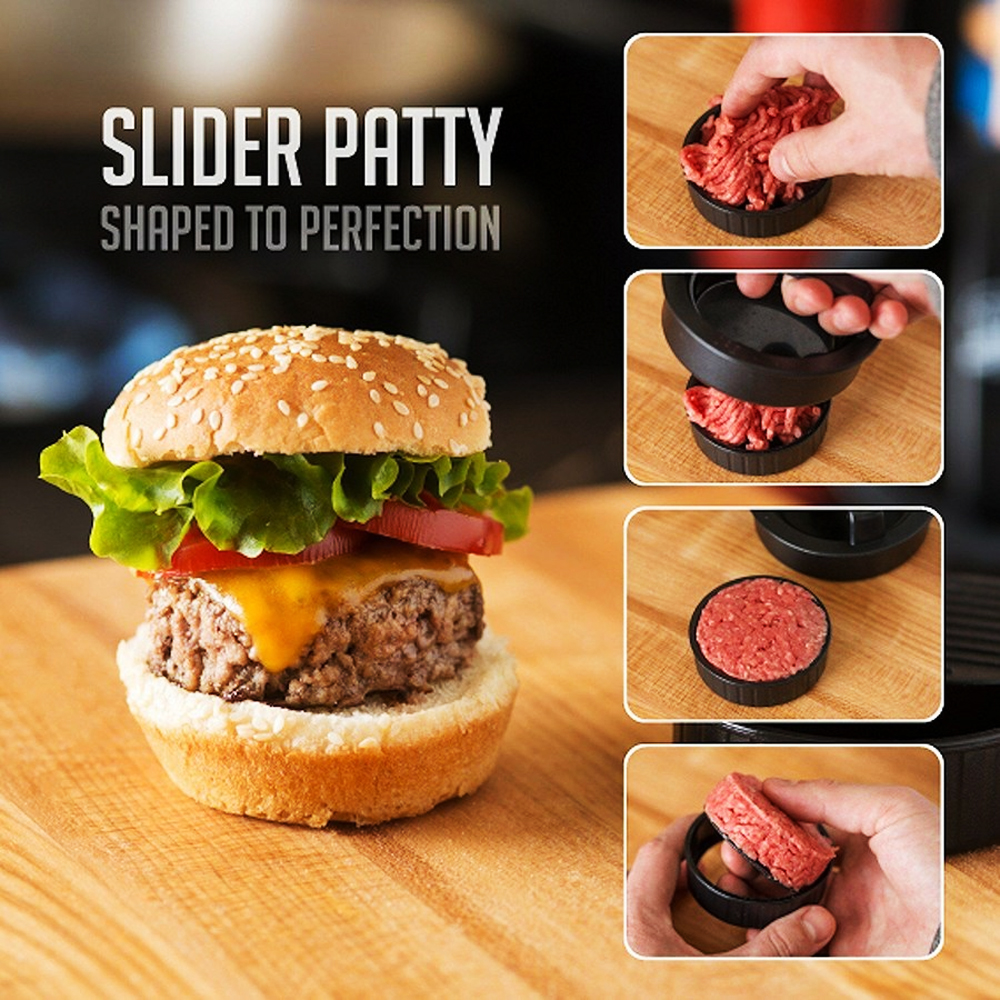 Burger Press Patty Maker Hamburger Mold Kit Easily Making Delicious Stuffed Burgers, Regular Beef Burger Patties