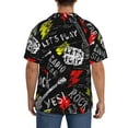 thumbnail image 7 of PAYOHTO Music Rock Mens Hawaiian Casual Short-sleeved Shirt Tropical Summer Beach Button Down Shirts, 7 of 7