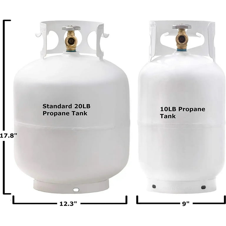 Flame King 10LB Steel Propane Tank Cylinder with Type 1 Overflow
