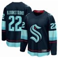 thumbnail image 1 of Seattle Kraken Oliver Bjorkstrand Fanatics Deep Sea Blue Home Breakthrough Player Embroidered Jersey - S, 1 of 2