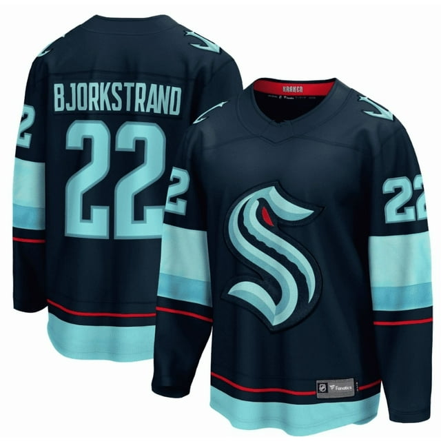 Seattle Kraken Oliver Bjorkstrand Fanatics Deep Sea Blue Home Breakthrough Player Embroidered Jersey - S