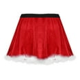 thumbnail image 2 of ZDHoor Women's Red Velvet Christmas Santa Claus Mini Skirt Carnival Party Fancy Dress Costume Red-A L, 2 of 7