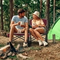 thumbnail image 2 of Goplus Outdoor Rocker Camping Chair for Adults with Dual Springs Padded Back Red, 2 of 10