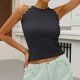 thumbnail image 2 of Top de verano sin mangas de punto para mujer - Camiseta holgada de color liso, 2 of 6