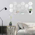 thumbnail image 2 of Mistaha Removable Large Size Acrylic Hexagon Mirror Wall Sticker,Self-Adhesive Tiles, 3D Hexagonal, Non-Glass, for Home, 2 of 5