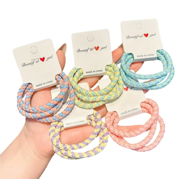 Crusward 15Pcs Mixed Color Hair Ties for Women Girls, Elastics Hair Bands Skinny Hair Ties Ponytail Holders for Thick Thin Fine Hair