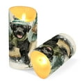 thumbnail image 4 of Wobogo Snow Labrador Flameless Candles with Remote Battery Operated Flickering LED Candles with Timer 2/4/6/8H Medium Size, 4 of 8