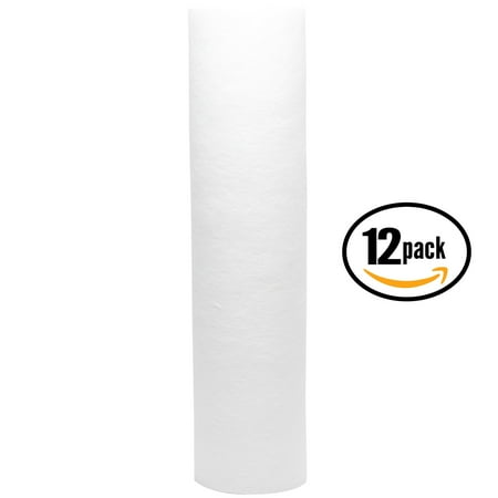 - 12-Pack Replacement Aqua Pure AP102T Polypropylene Sediment Filter - Universal 10-inch 5-Micron Cartridge for Aqua Pure AP102T Residential Whole House Water Filter - Denali Pure Brand