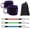Purple, variant on Padded Ankle Straps Cable Machine Training Kit With 3 Resistance Bands For Glute Leg Hip Fitness Workout Daily Gym Use, 1 Set