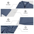thumbnail image 4 of Uwinwear Men's Casual Athletic Tracksuits Sets Solid Color Half-Zip Polo Shirt and Drawstring Shorts Set Athletic Tracksuits 2 Piece Outfit,Navy,XXL, 4 of 4