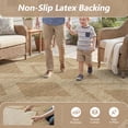 thumbnail image 5 of SIXHOME Outdoor Rugs 6'x9', Bohemian Geometry Patio Rug, Indoor Outdoor Polypropylene Weave Textured Carpet, Water-Resistant, Quick-Dry Rug for Porch, Balcony, RV, Garden, Neutral Brown, 5 of 8