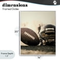 thumbnail image 4 of Stupell Industries Eclectic Football Stand Alone White Framed Giclee Art, 16 x 20, by Jesse Keith, 4 of 8