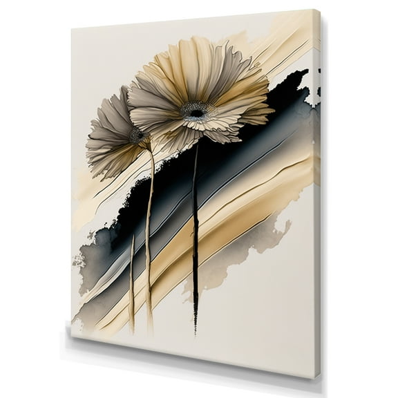 Designart Multicolor Gerbera Hyperrealistic Flowers V Canvas Wall Art