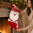 thumbnail image 5 of Large Christmas Stockings, Vintage Plush Santa Christmas Stocking with Sturdy Hanging Loop, Christmas Decorations for Fireplaces Wall Door Xmas Tree Decor by XSAOP, 5 of 9