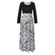 thumbnail image 4 of Vestido largo de manga larga con cuello redondo y estampado floral para mujer Pompotops  hdfakjf4046, 4 of 5